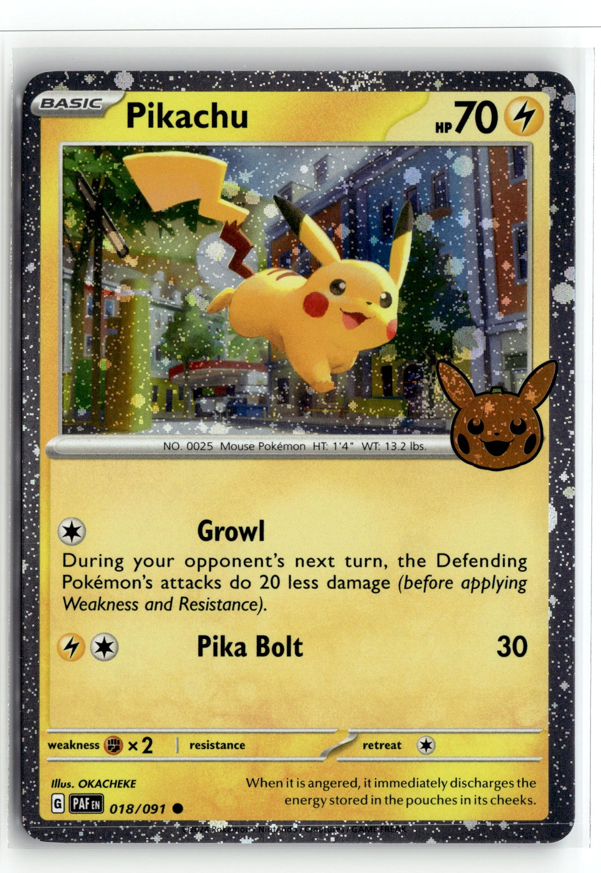 Pokemon tcg Trick or Trade BOOster Bundle 2024 #018/091 Pikachu
