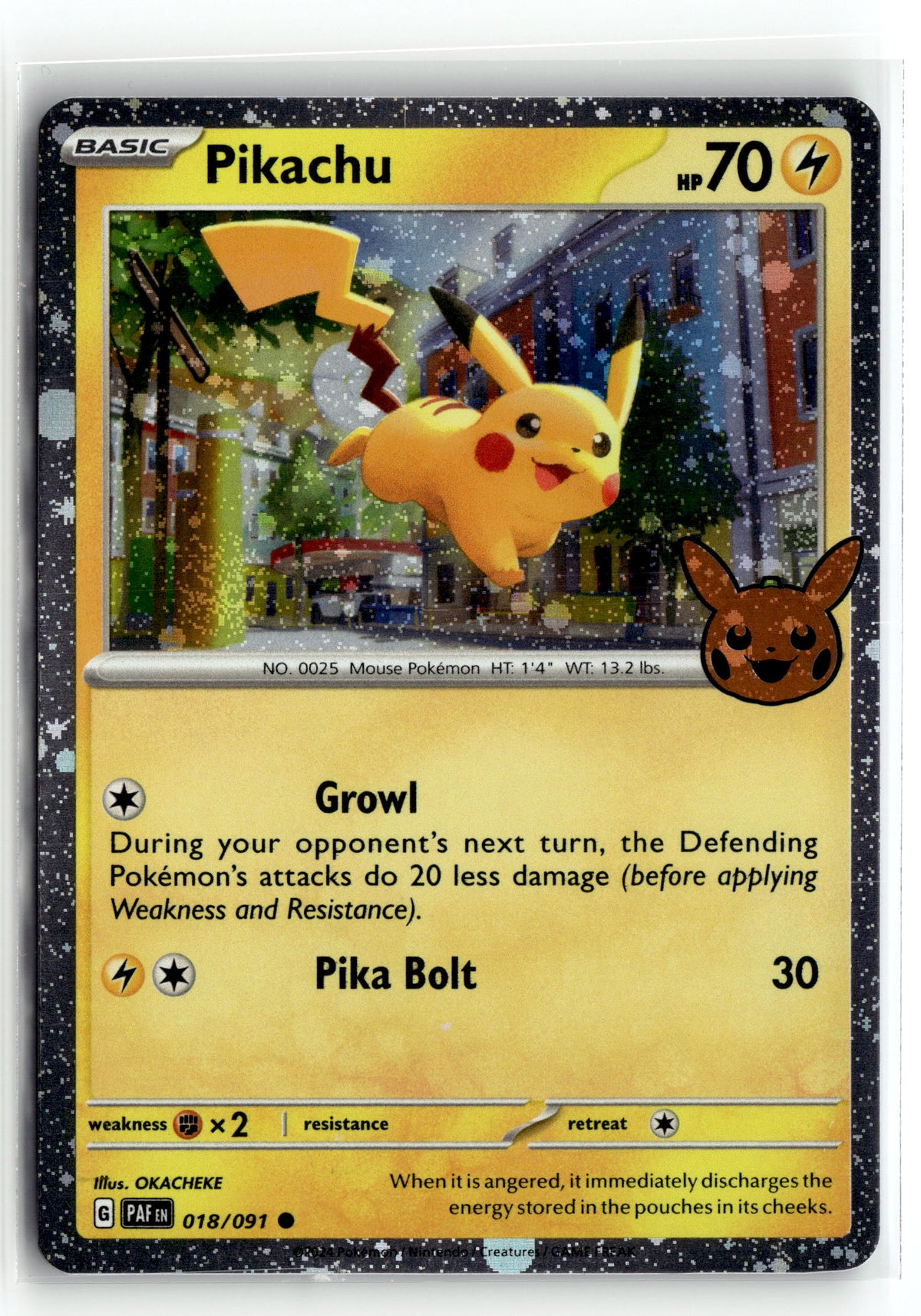 Pokemon tcg Trick or Trade BOOster Bundle 2024 #018/091 Pikachu