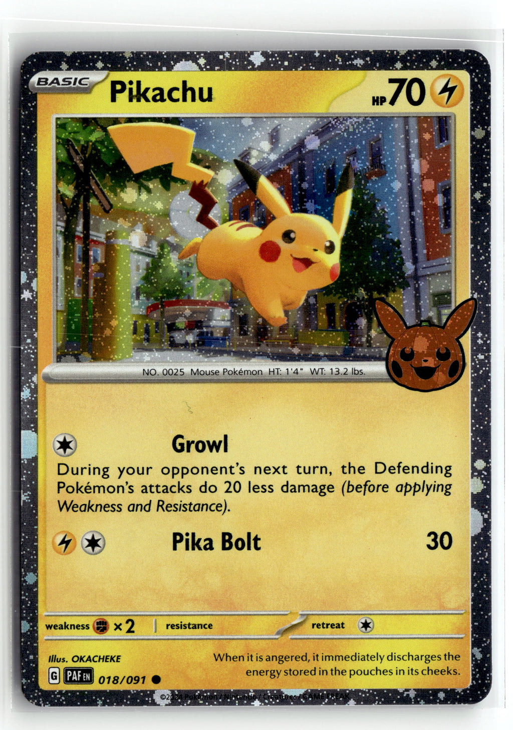 Pokemon tcg Trick or Trade BOOster Bundle 2024 #018/091 Pikachu