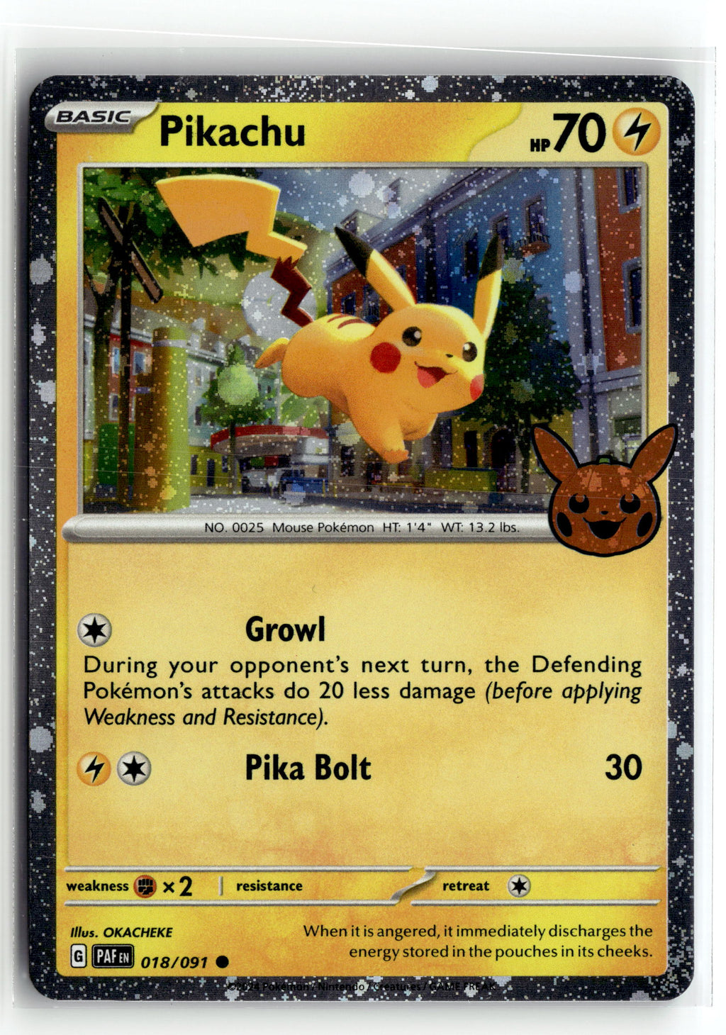 Pokemon tcg Trick or Trade BOOster Bundle 2024 #018/091 Pikachu