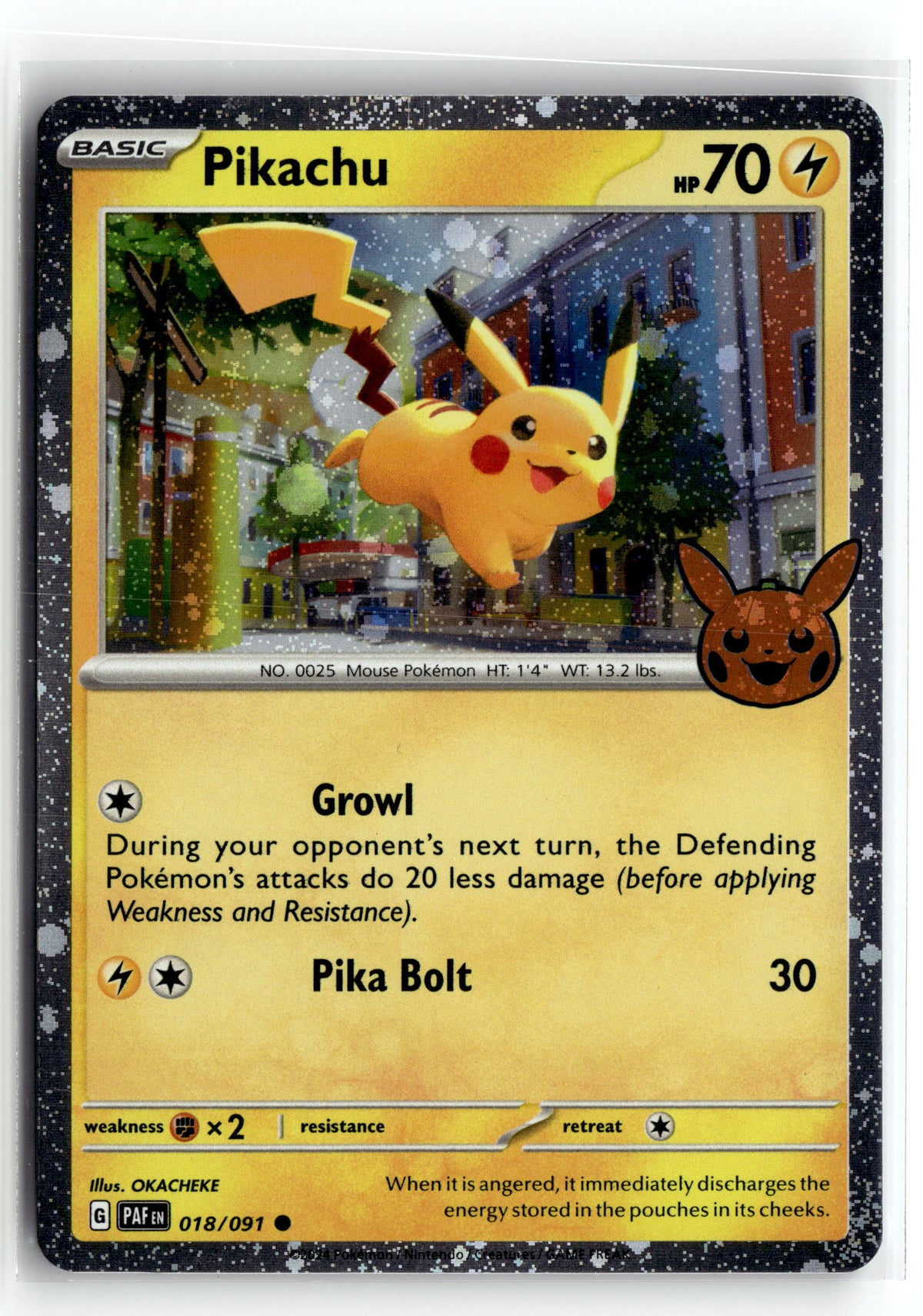 Pokemon tcg Trick or Trade BOOster Bundle 2024 #018/091 Pikachu