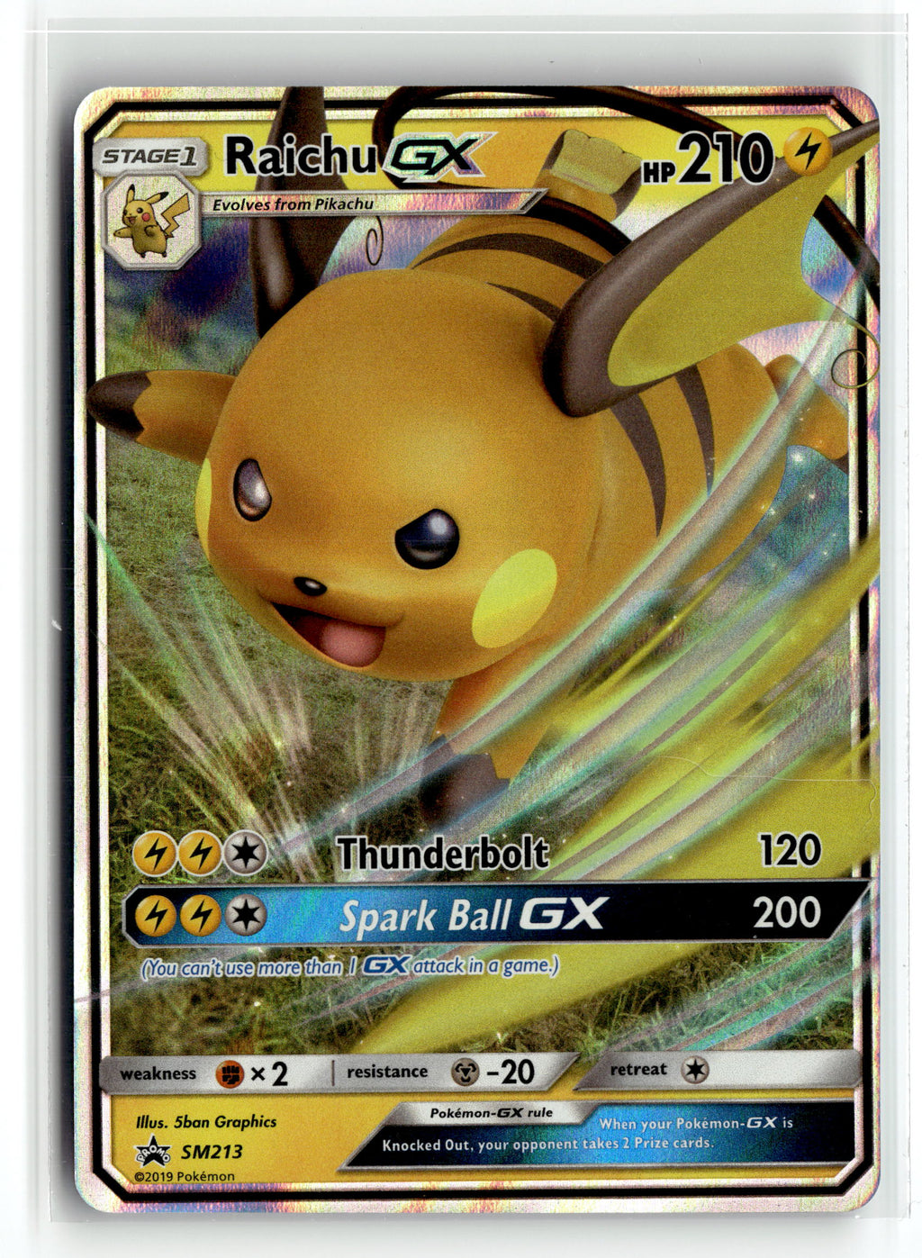 Pokemon tcg SM Promos #SM213 Raichu GX