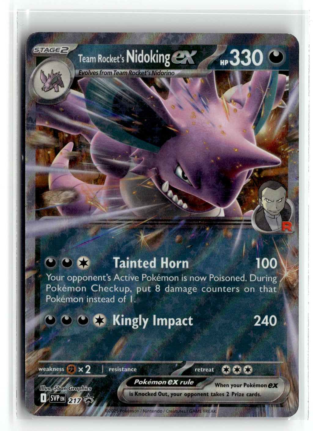 Pokemon tcg SV: Scarlet & Violet Promo Cards #217 Team Rocket's Nidoking ex