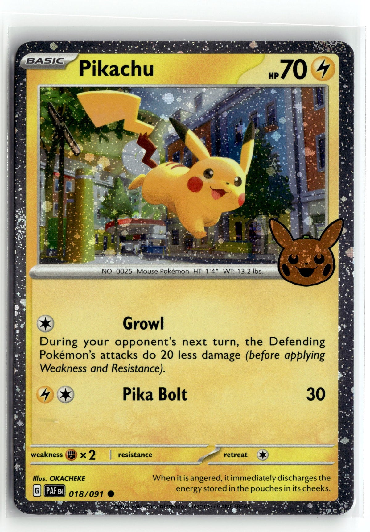Pokemon tcg Trick or Trade BOOster Bundle 2024 #018/091 Pikachu