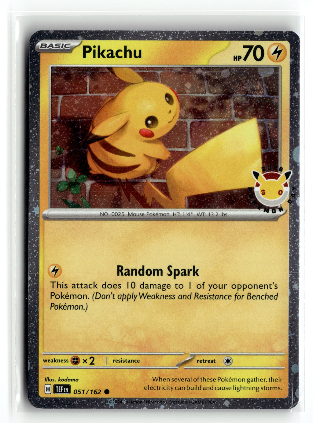 Pokemon tcg Miscellaneous Cards & Products #051/162 Pikachu (Pokemon Day 2026)