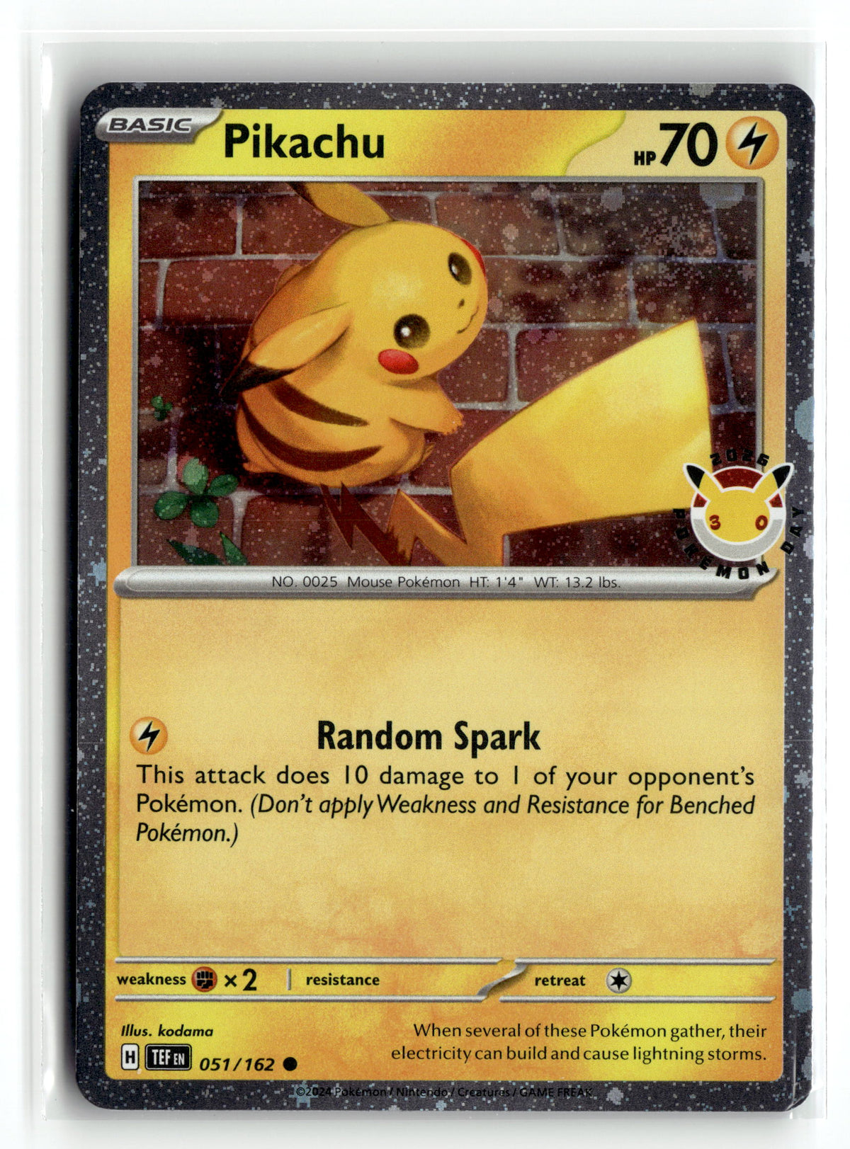 Pokemon tcg Miscellaneous Cards & Products #051/162 Pikachu (Pokemon Day 2026)