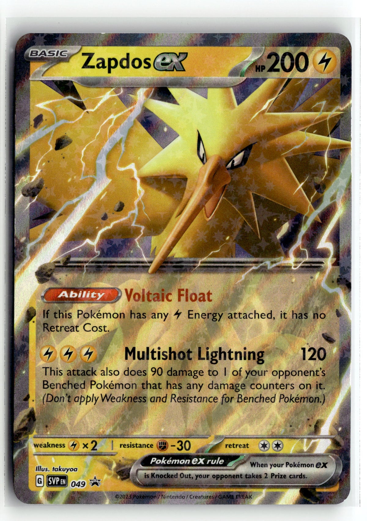 Pokemon tcg SV: Scarlet & Violet Promo Cards #049 Zapdos ex
