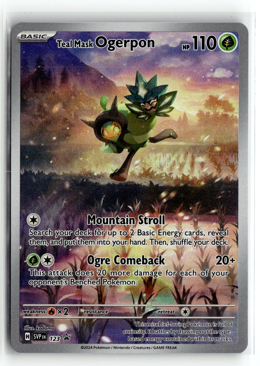 Pokemon tcg SV: Scarlet & Violet Promo Cards #123 Teal Mask Ogerpon