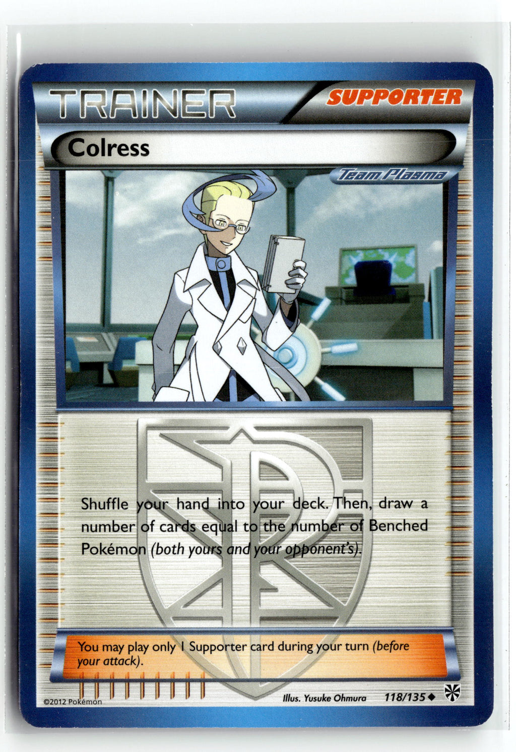 Pokemon tcg Plasma Storm #118/135 Colress (Team Plasma)