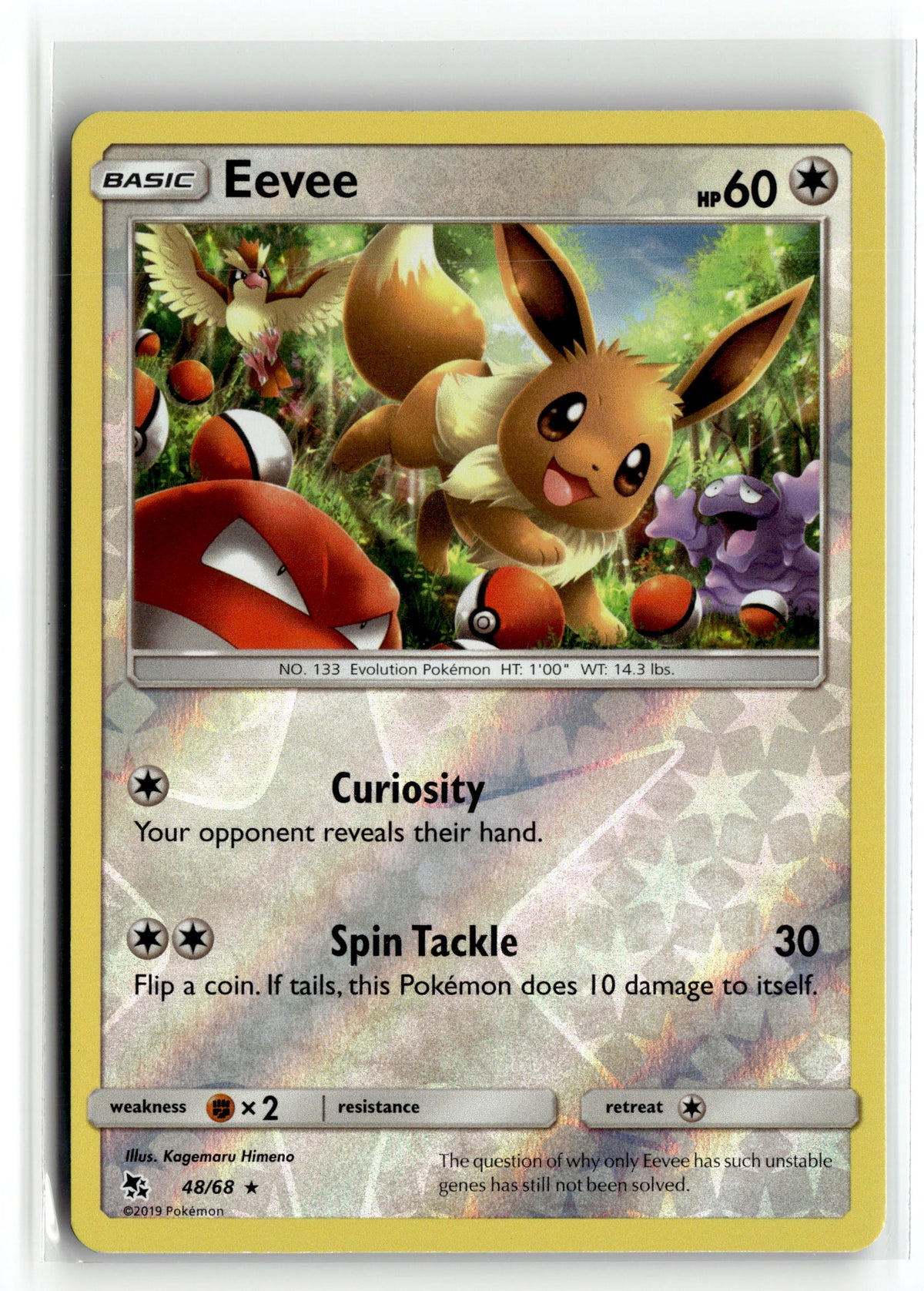 Pokemon tcg Hidden Fates #48/68 Eevee (48)