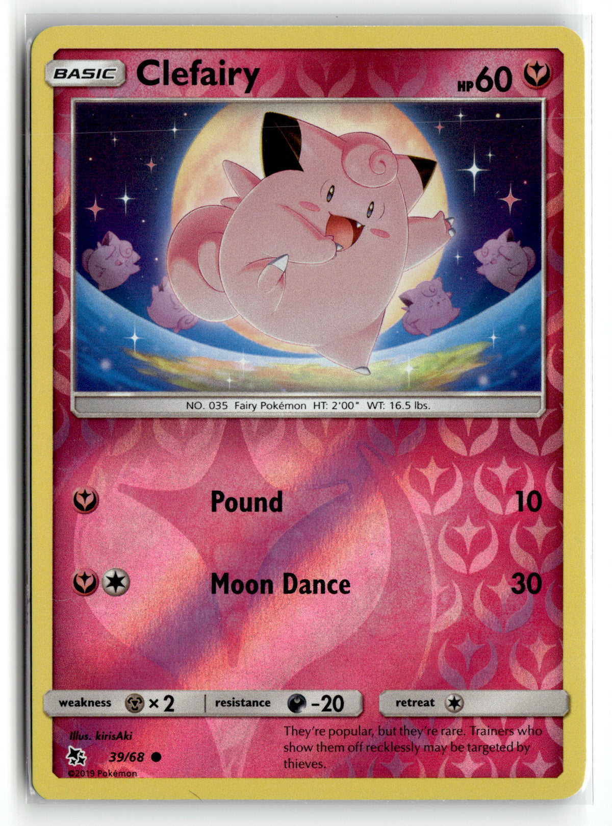 Pokemon tcg Hidden Fates #39/68 Clefairy (39)