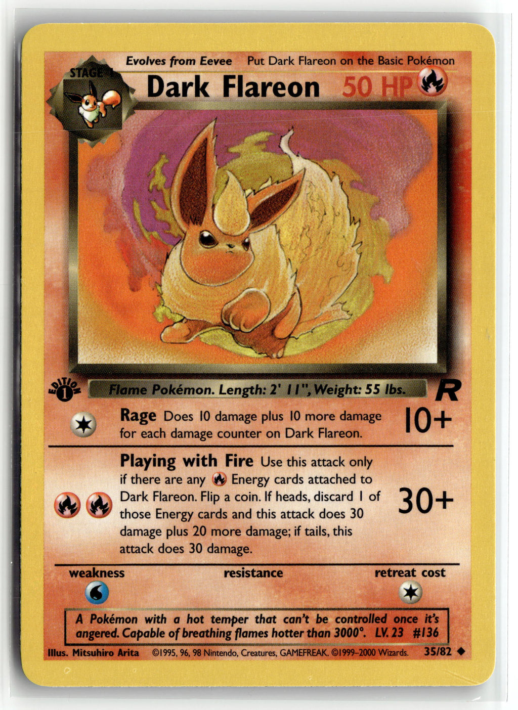Pokemon tcg Team Rocket #35/82 Dark Flareon
