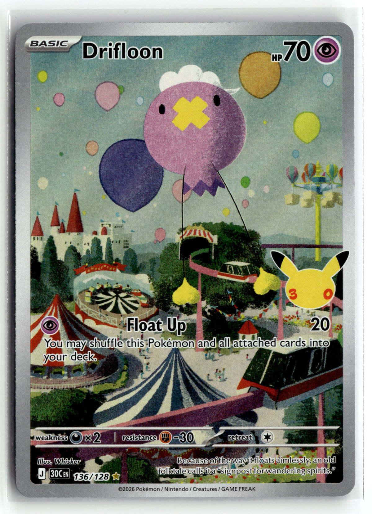 Pokemon tcg ME: 30th Celebration #136/128 Drifloon