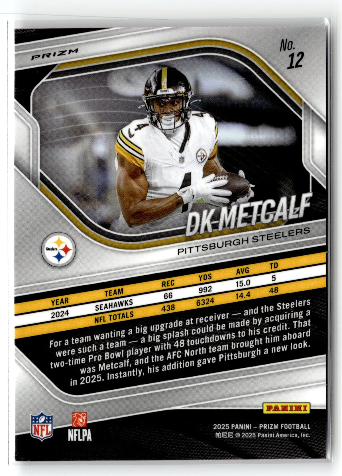 2025 Panini Prizm #12 DK Metcalf Pink