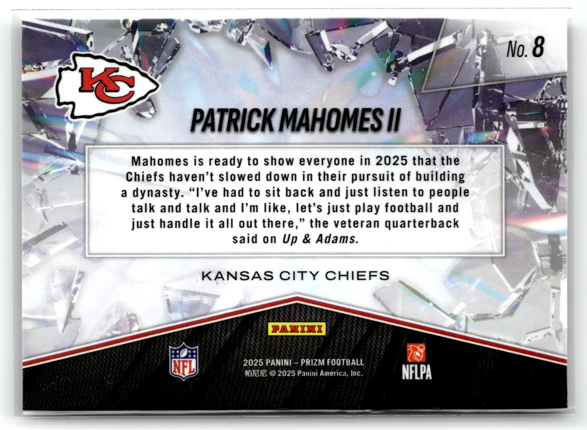 2025 Panini Prizm #8 Patrick Mahomes II Prizm Break