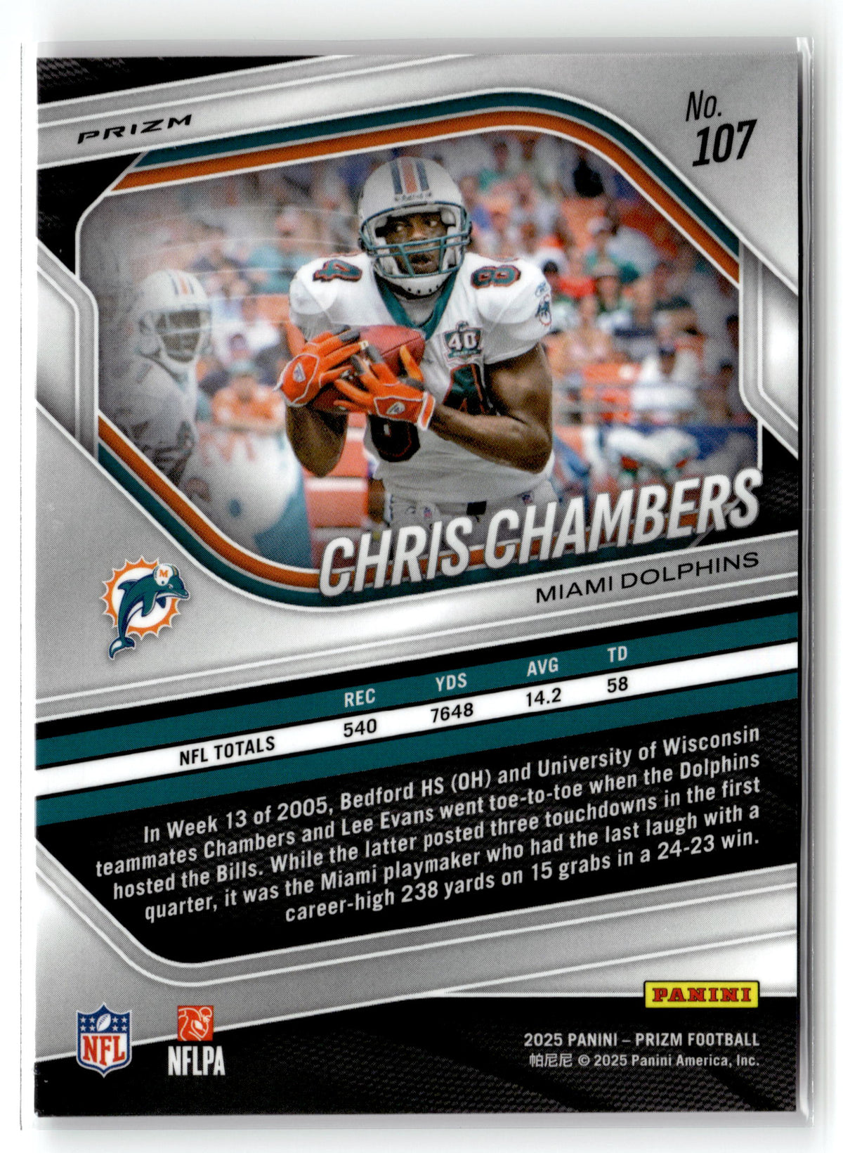2025 Panini Prizm #107 Chris Chambers Pink