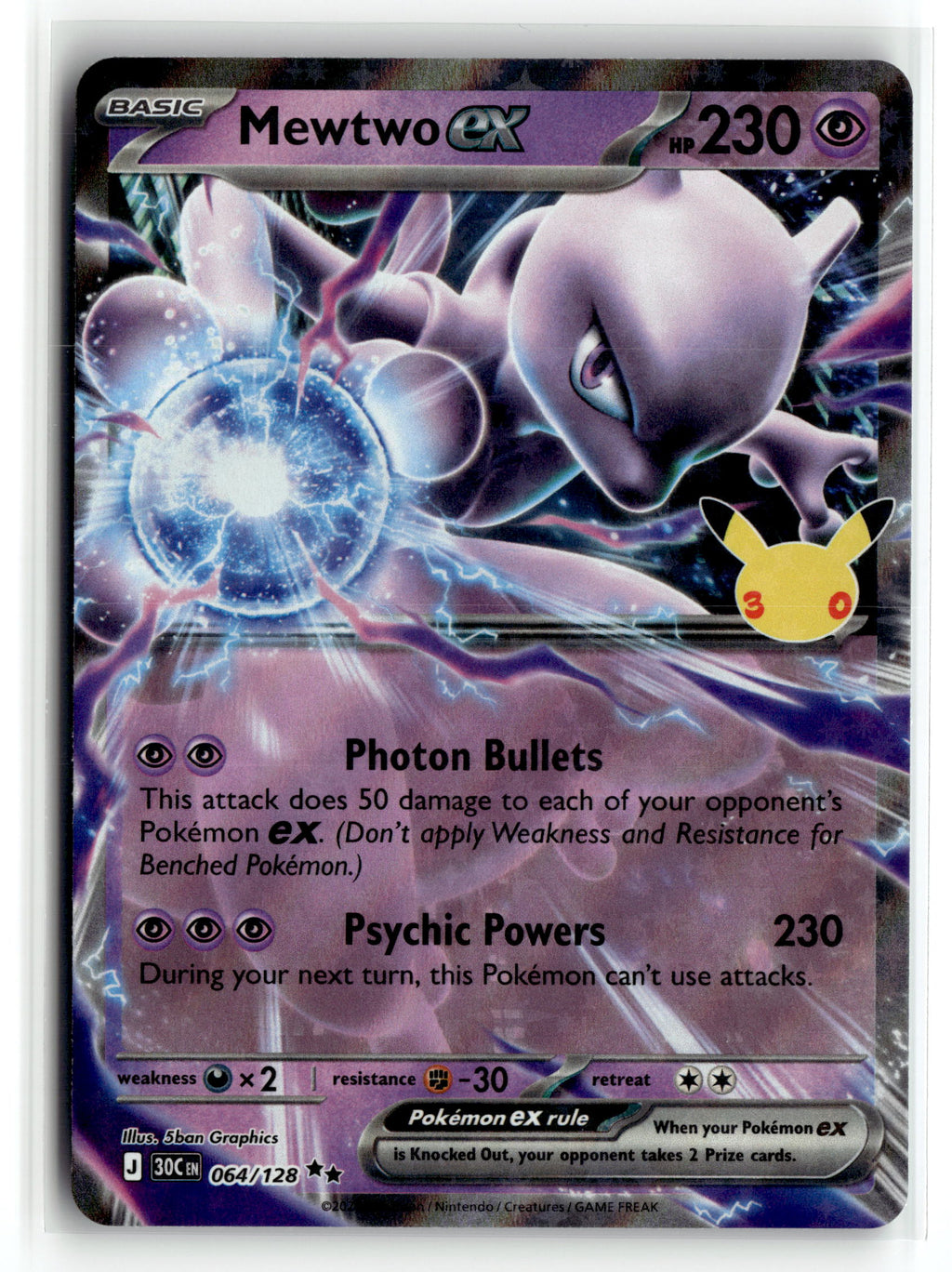 Pokemon tcg ME: 30th Celebration #064/128 Mewtwo ex