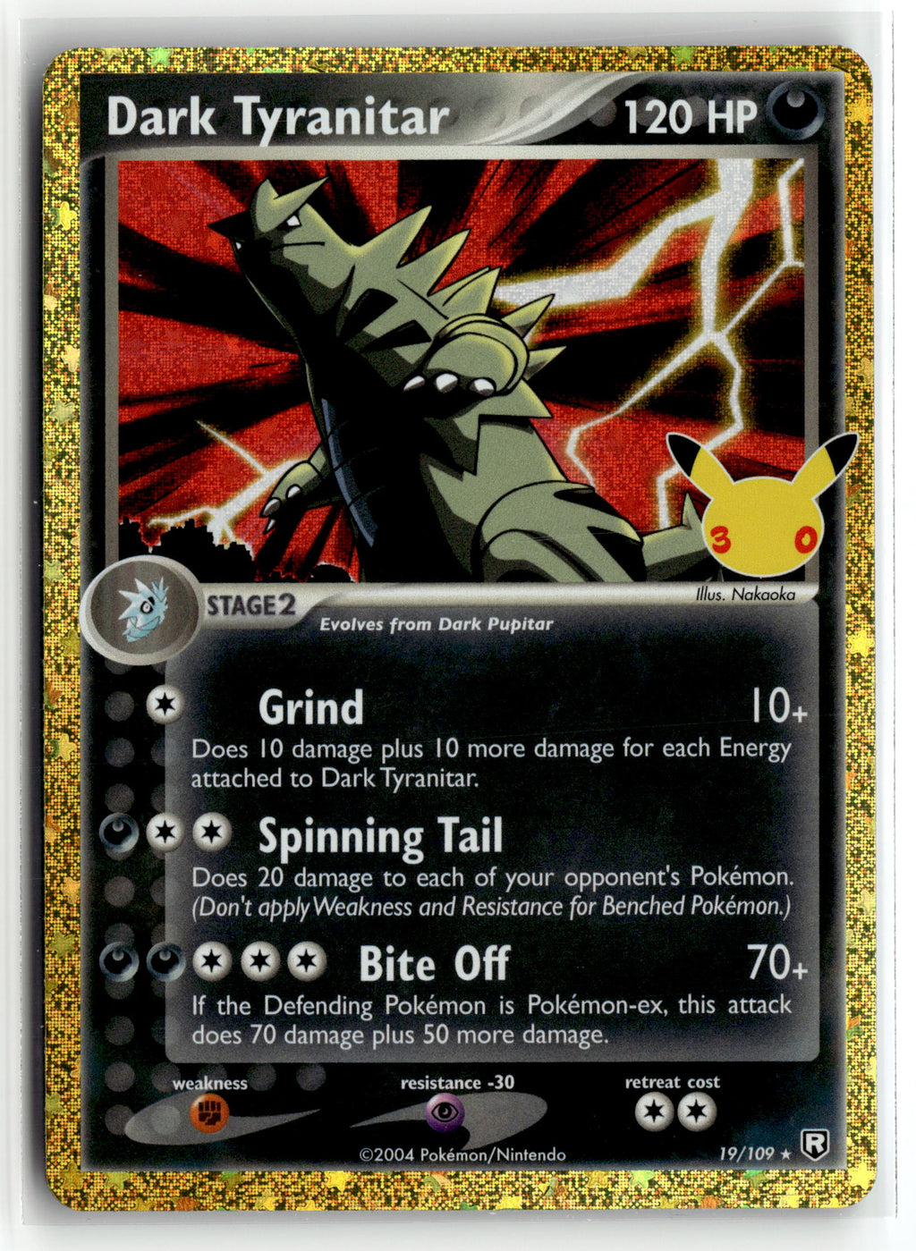 Pokemon tcg ME: 30th Celebration Classic Collection #19/109 Dark Tyranitar