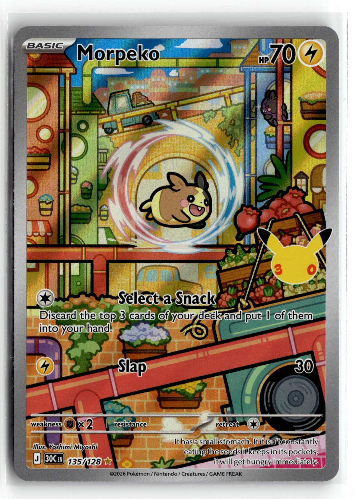 Pokemon tcg ME: 30th Celebration #135/128 Morpeko