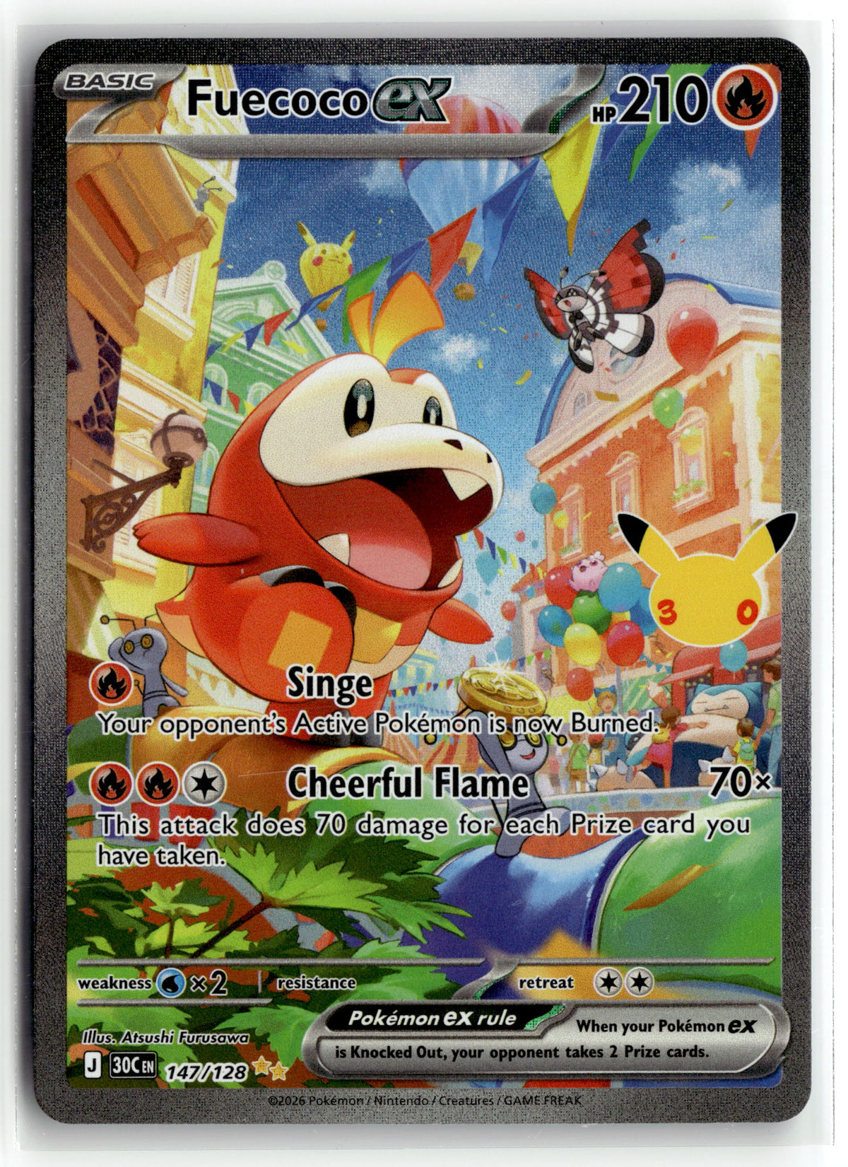 Pokemon tcg ME: 30th Celebration #147/128 Fuecoco ex