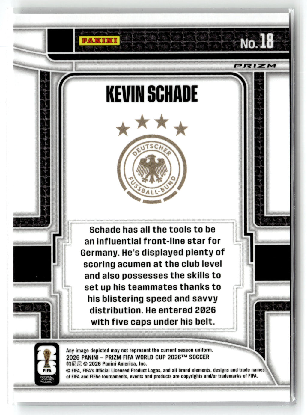 2026 Panini Prizm FIFA World Cup #18 Kevin Schade Scorers Club Wave Prizm