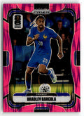 2026 Panini Prizm FIFA World Cup #28 Bradley Barcola Fuchsia Flash Prizm #/195