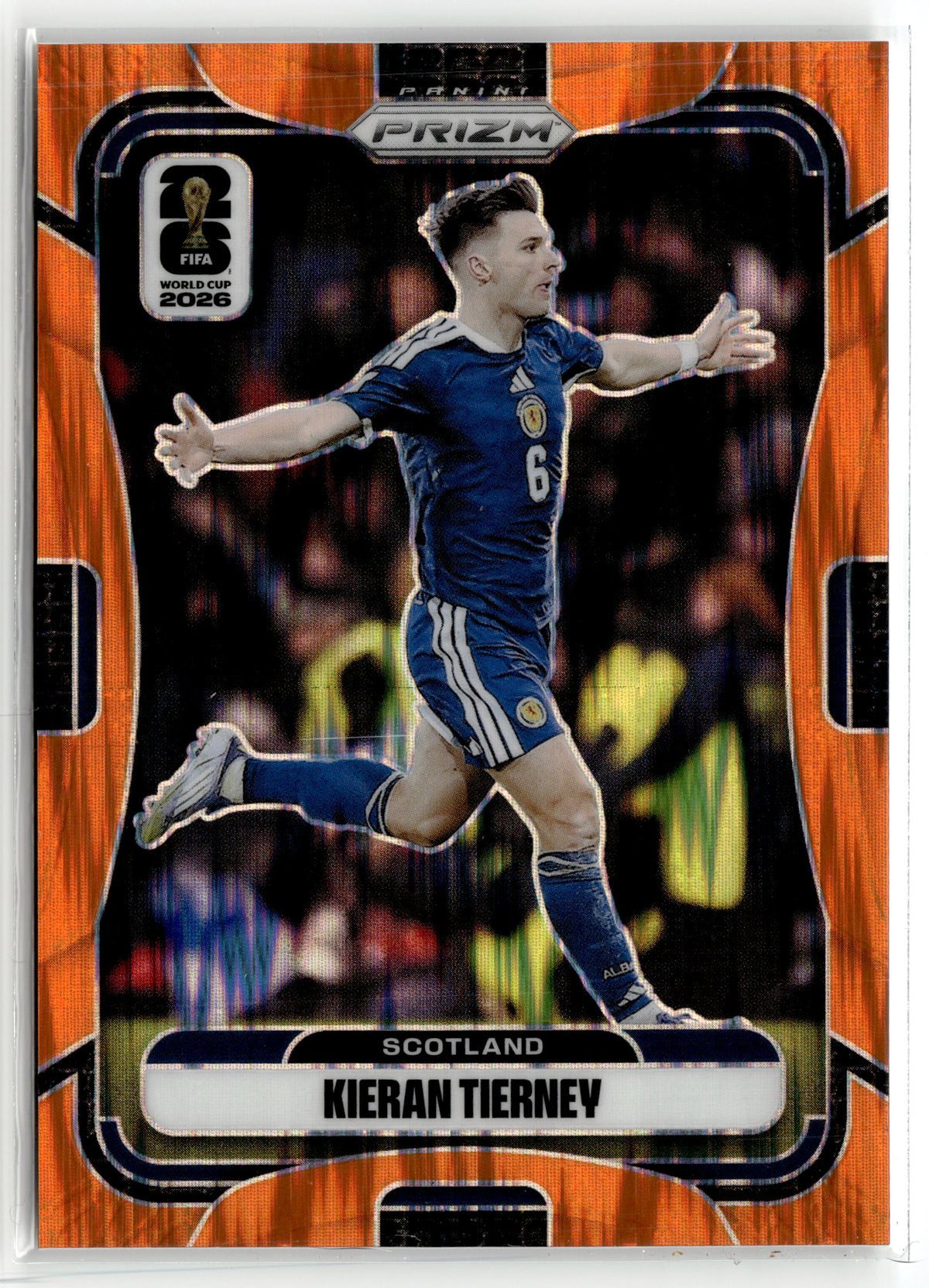 2026 Panini Prizm FIFA World Cup #396 Kieran Tierney Orange Flash Prizm #/315