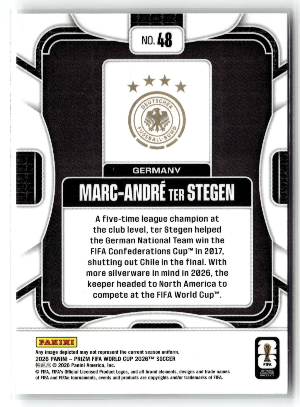 2026 Panini Prizm FIFA World Cup #48 Marc-Andre ter Stegen