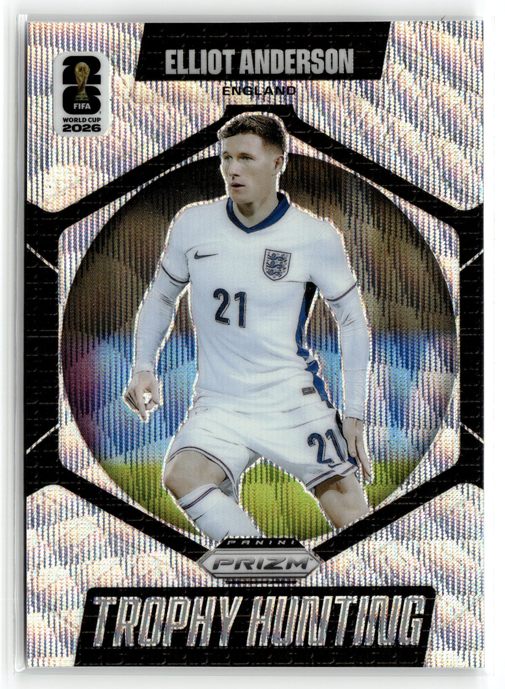 2026 Panini Prizm FIFA World Cup #24 Elliot Anderson Trophy Hunting Wave Prizm