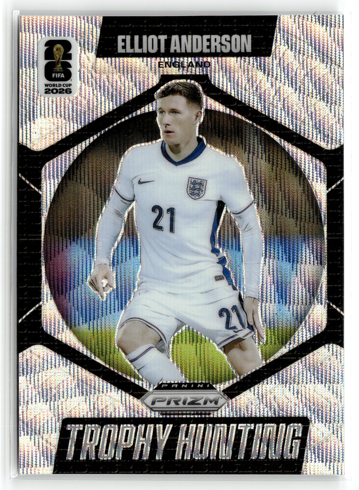 2026 Panini Prizm FIFA World Cup #24 Elliot Anderson Trophy Hunting Wave Prizm