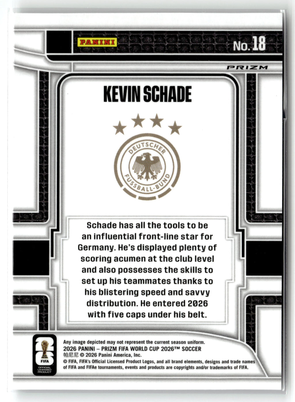 2026 Panini Prizm FIFA World Cup #18 Kevin Schade Scorers Club Silver Prizm