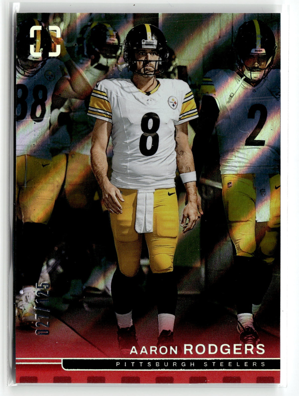 2025 Panini Photogenic #63 Aaron Rodgers Red #/125