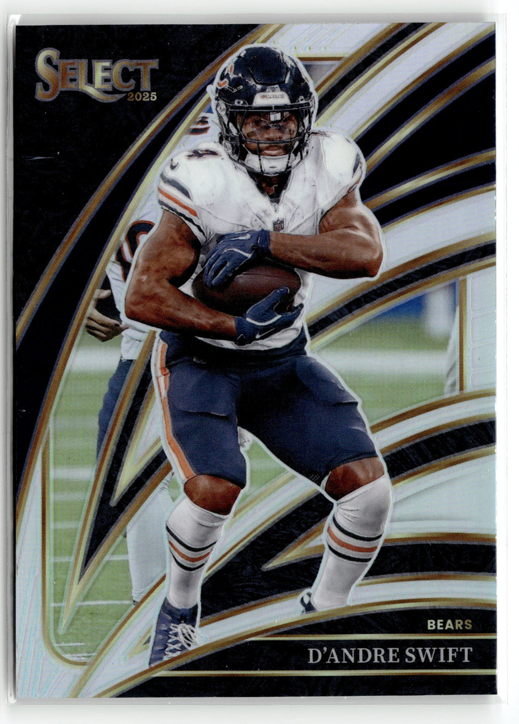 2025 Panini Select #272 D'Andre Swift Black and Gold Prizm Shock