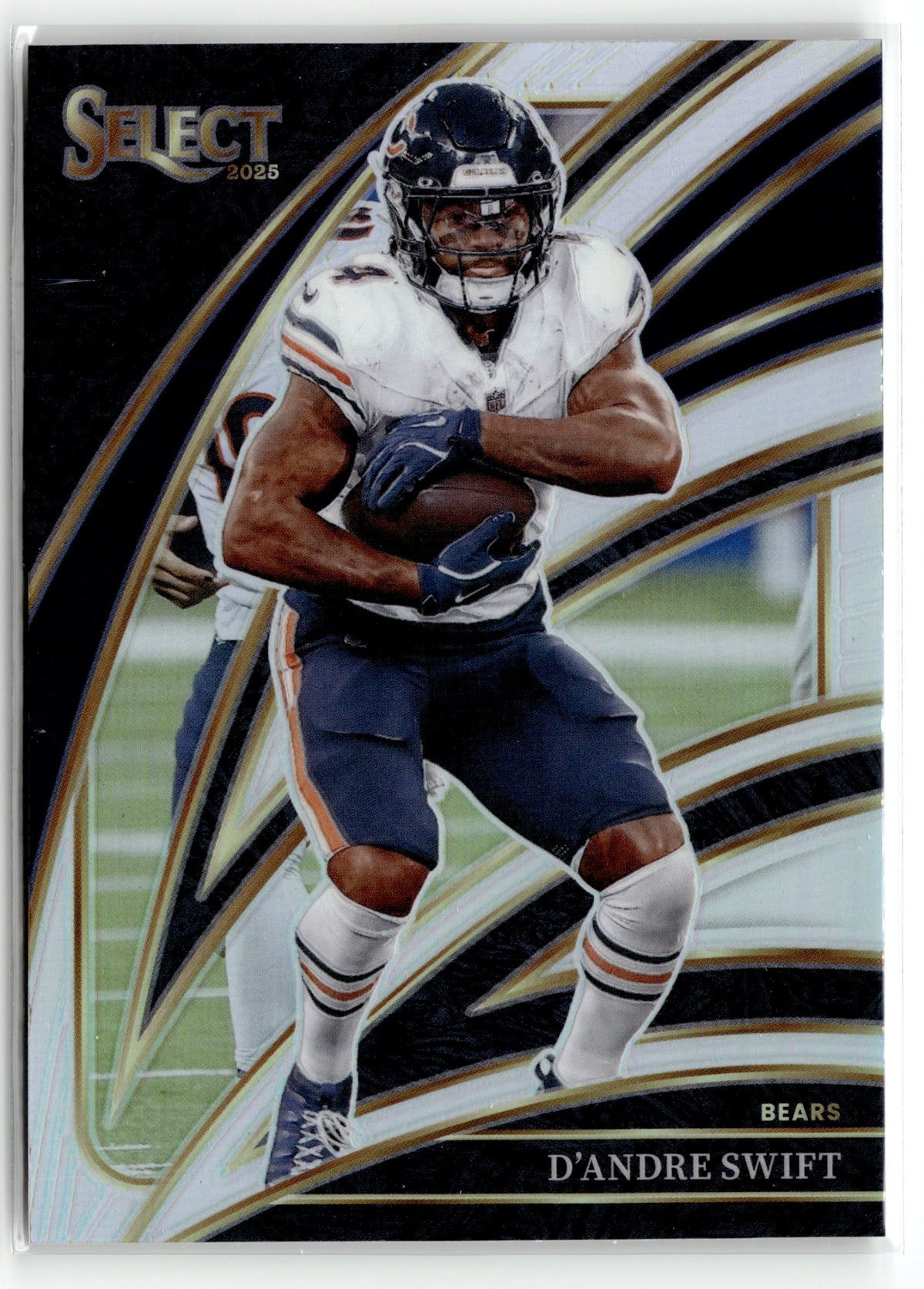 2025 Panini Select #272 D'Andre Swift Black and Gold Prizm Shock