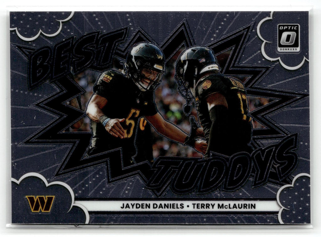 2025 Donruss Optic #11 Jayden Daniels/Terry McLaurin Best Tuddys
