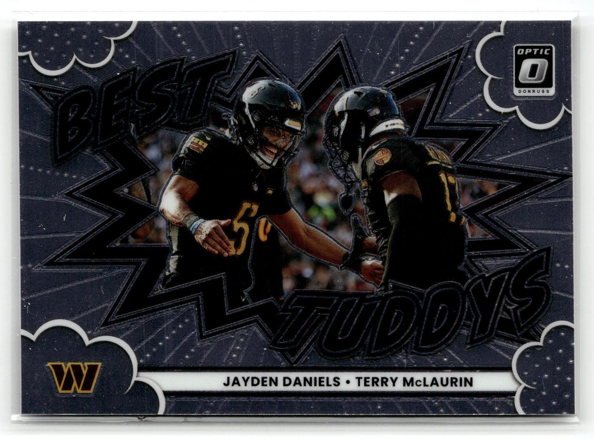 2025 Donruss Optic #11 Jayden Daniels/Terry McLaurin Best Tuddys