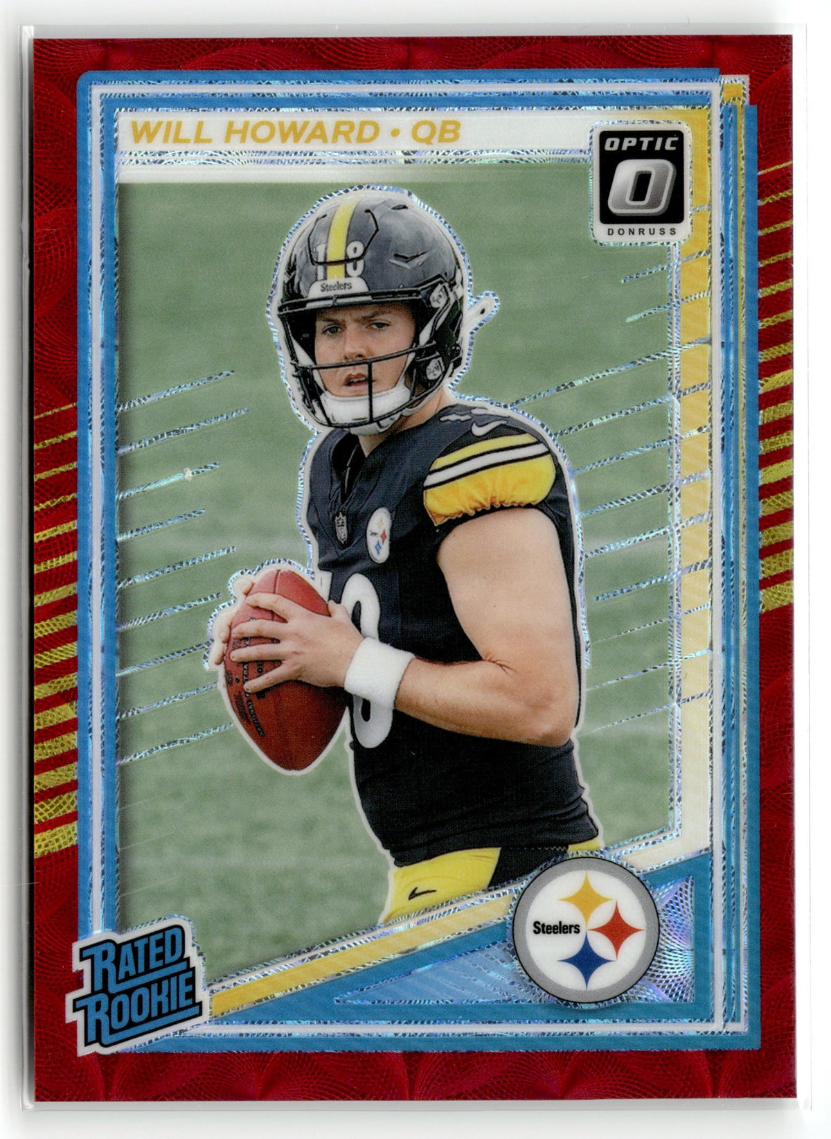 2025 Donruss Optic #233 Will Howard Red Scope