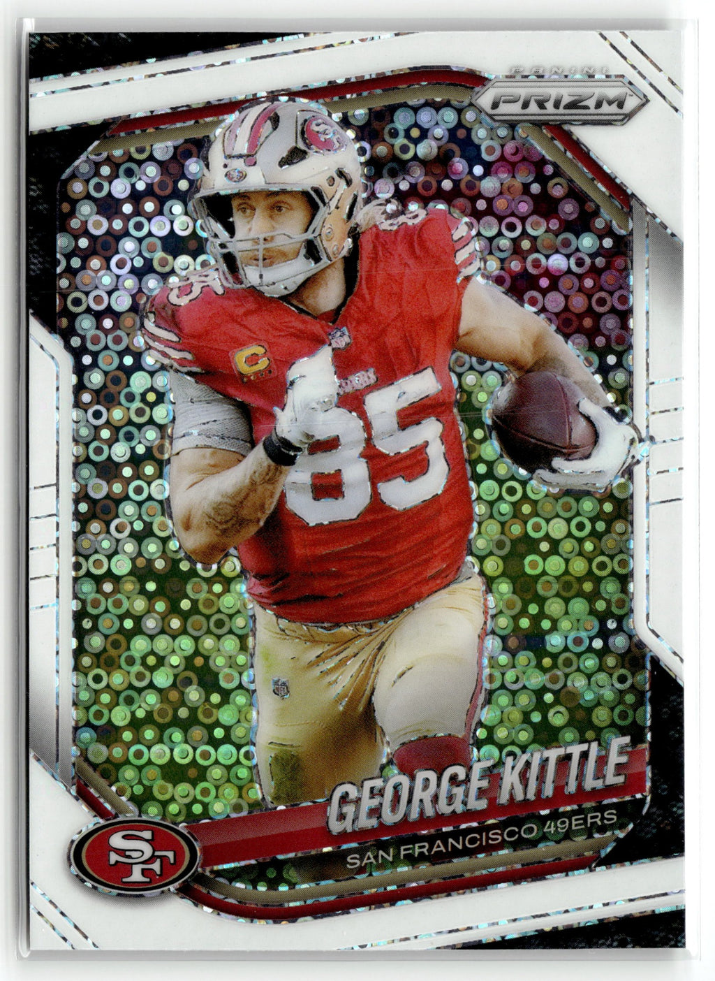 2025 Panini Prizm #94 George Kittle White Disco