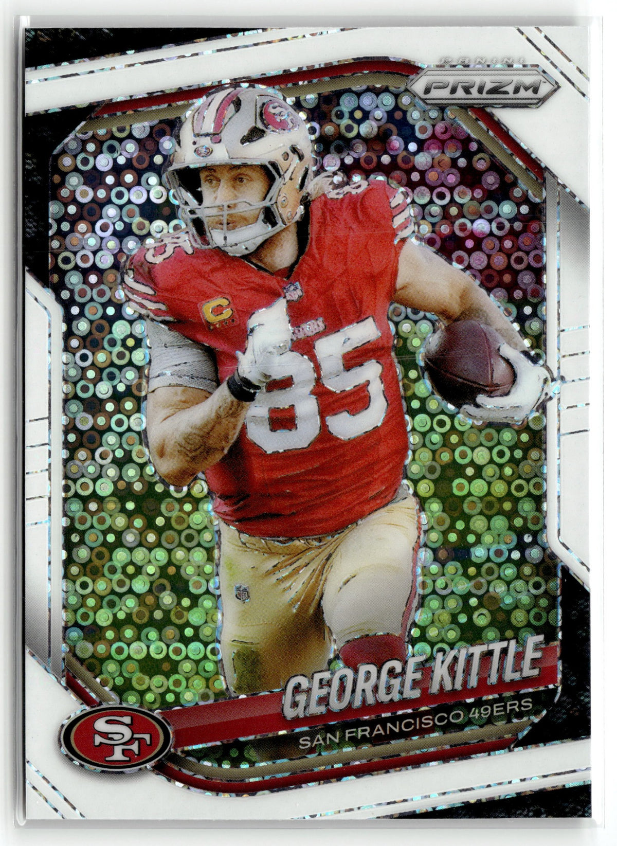 2025 Panini Prizm #94 George Kittle White Disco