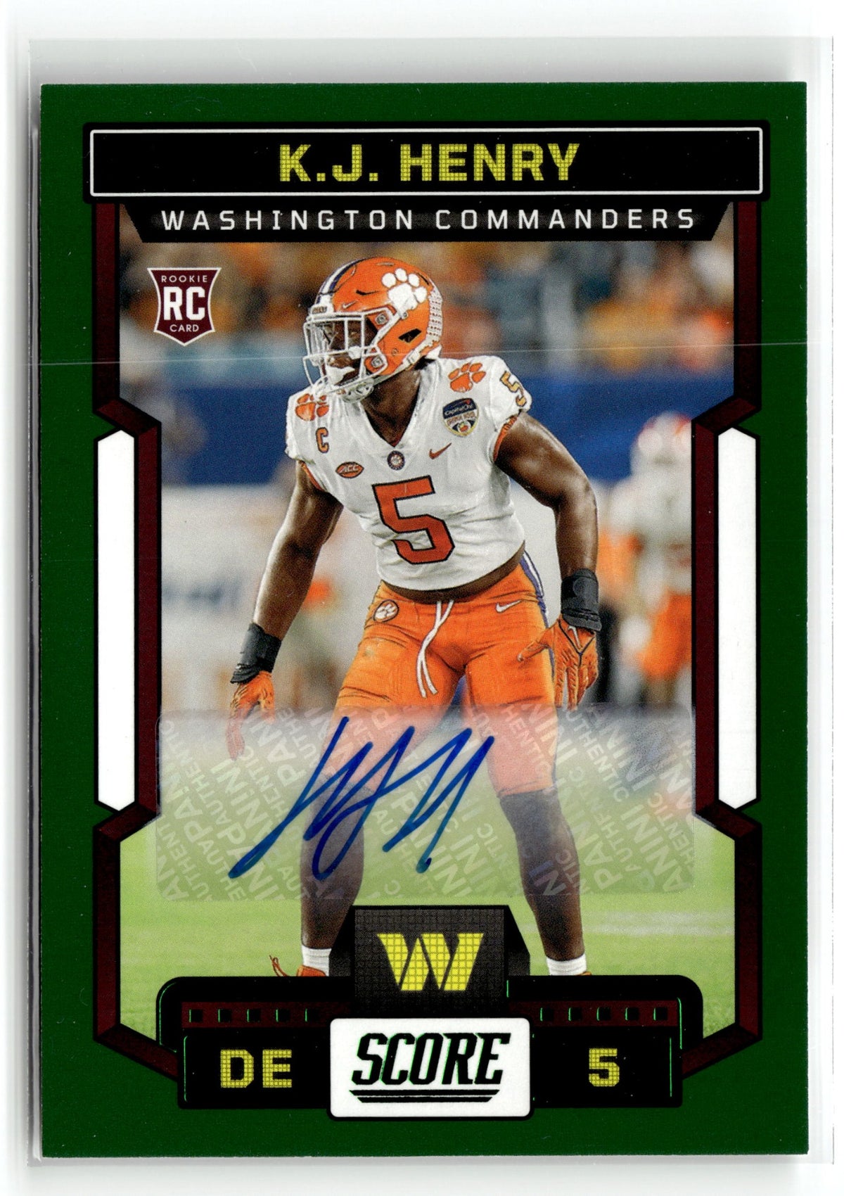 2023 Score #393 K.J. Henry Signatures Green
