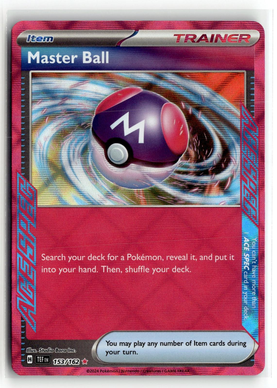 Pokemon tcg SV05: Temporal Forces #153/162 Master Ball