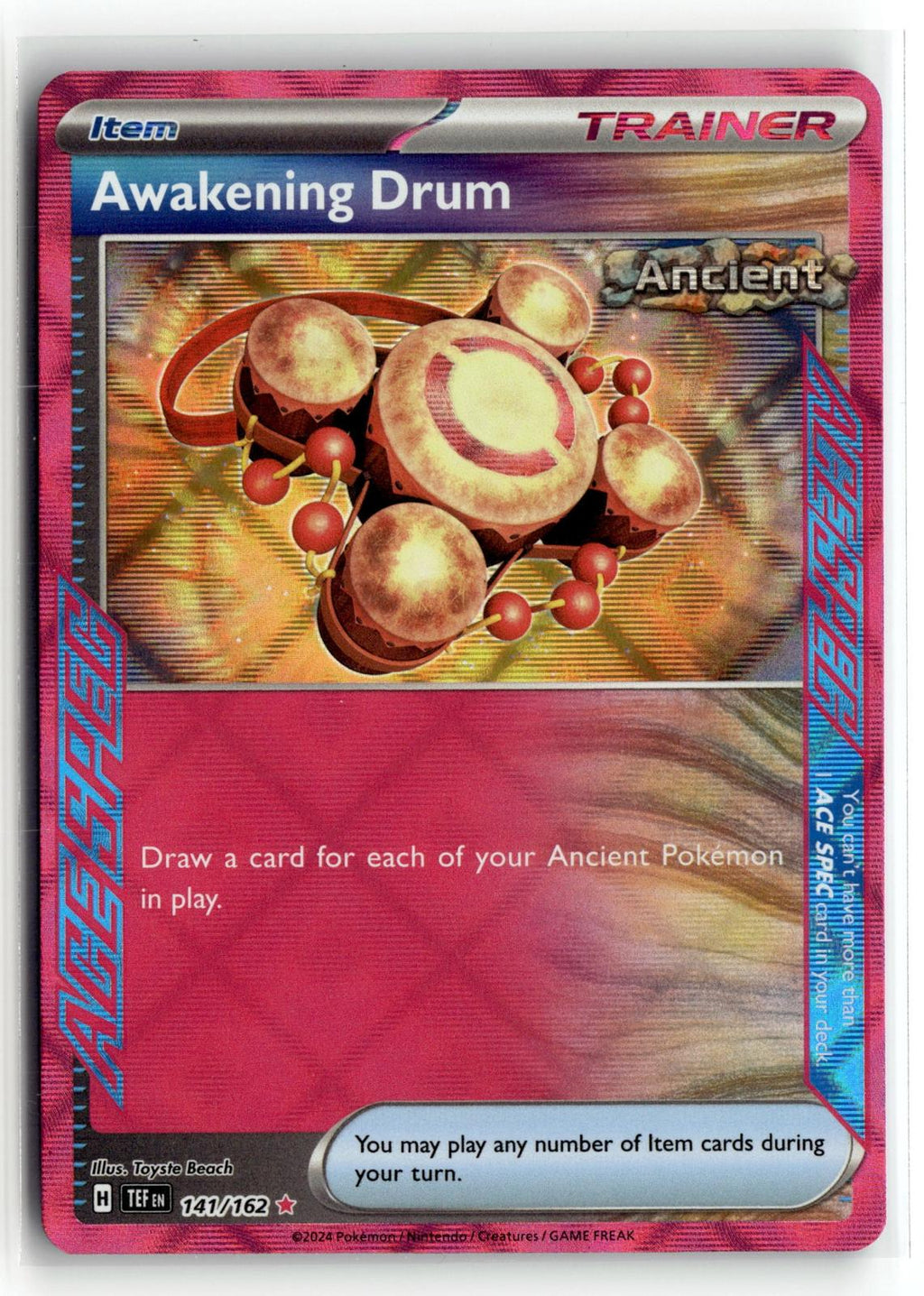 Pokemon tcg SV05: Temporal Forces #141/162 Awakening Drum