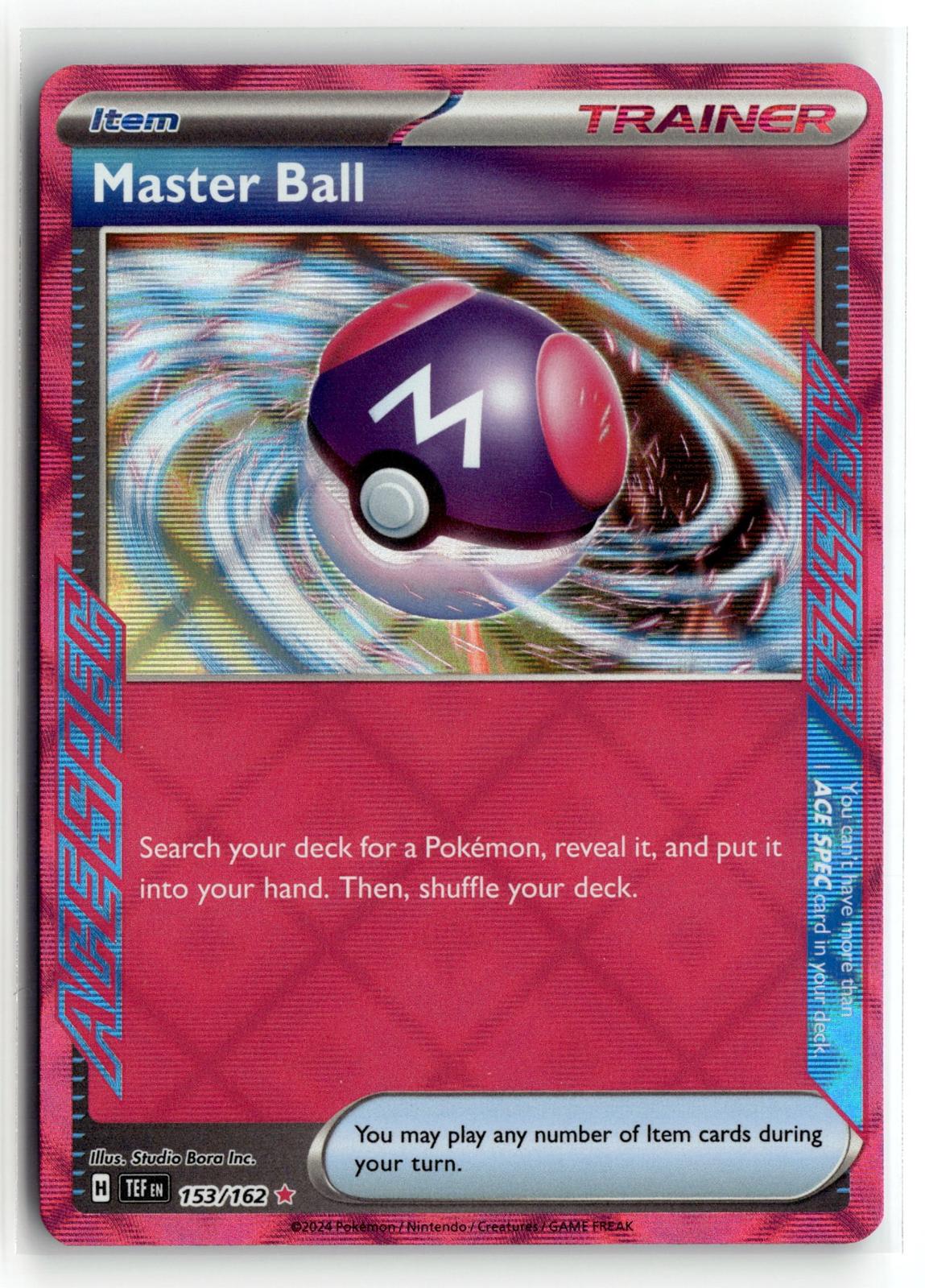 Pokemon tcg SV05: Temporal Forces #153/162 Master Ball