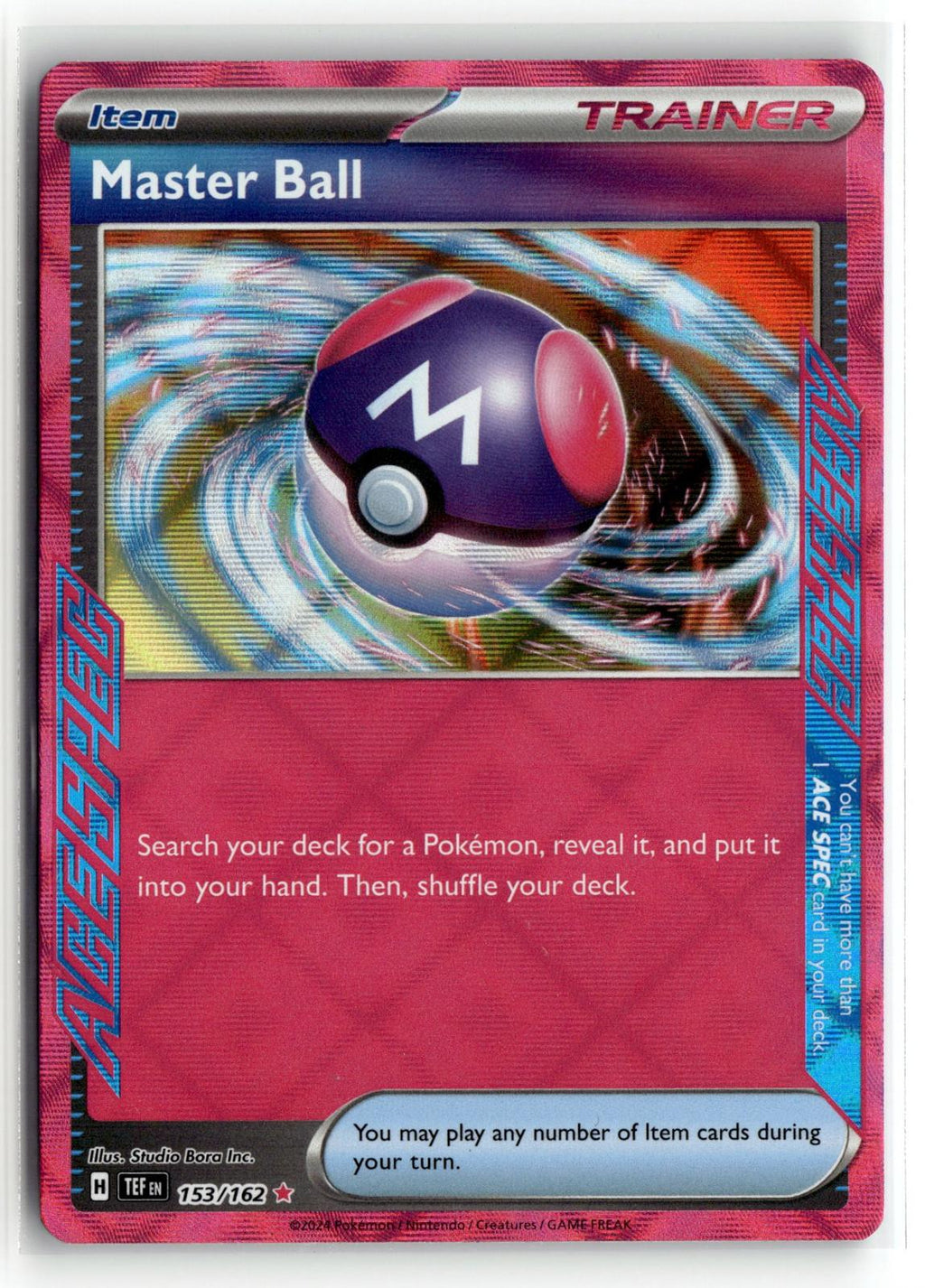 Pokemon tcg SV05: Temporal Forces #153/162 Master Ball