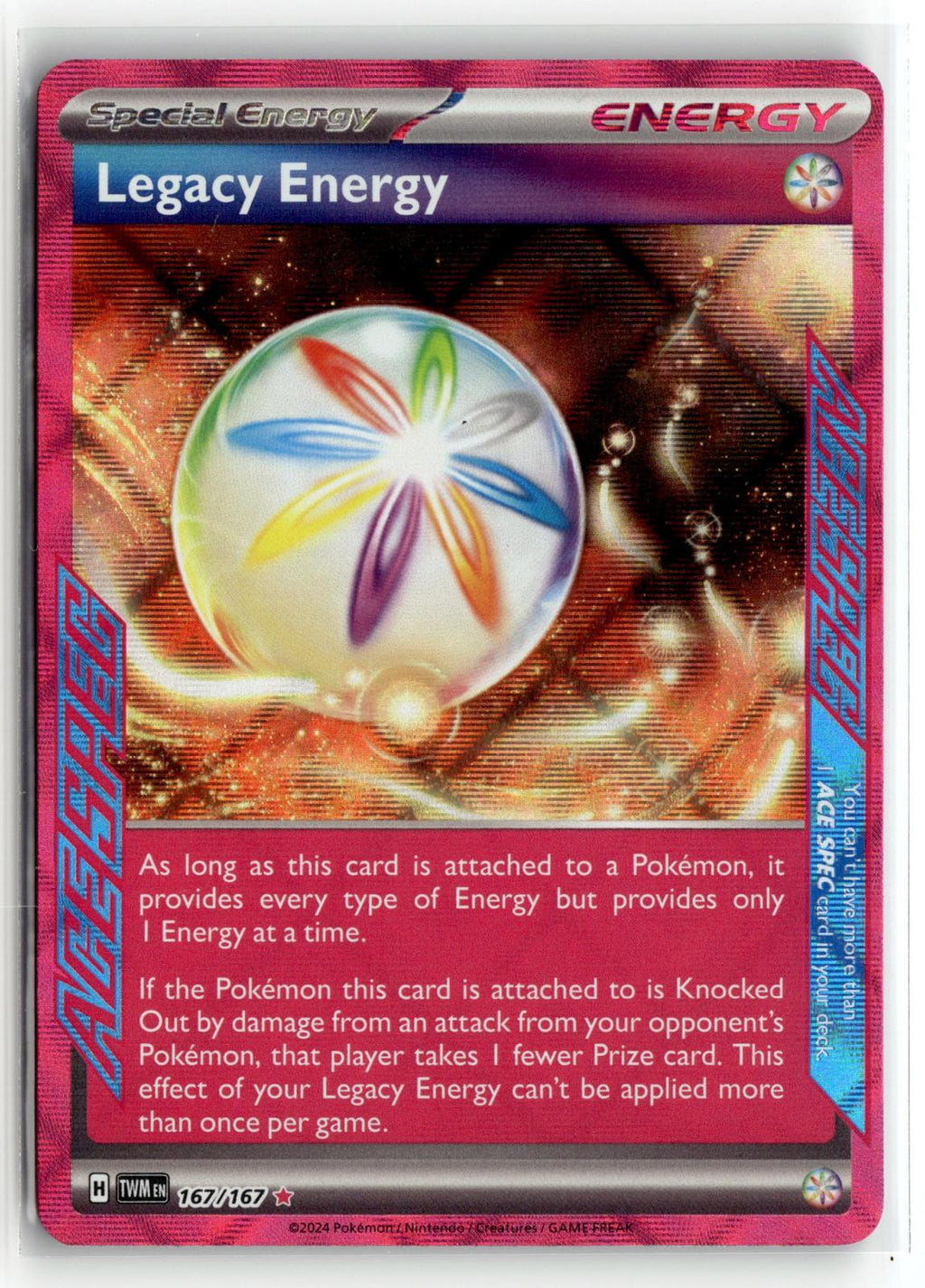 Pokemon tcg SV06: Twilight Masquerade #167/167 Legacy Energy