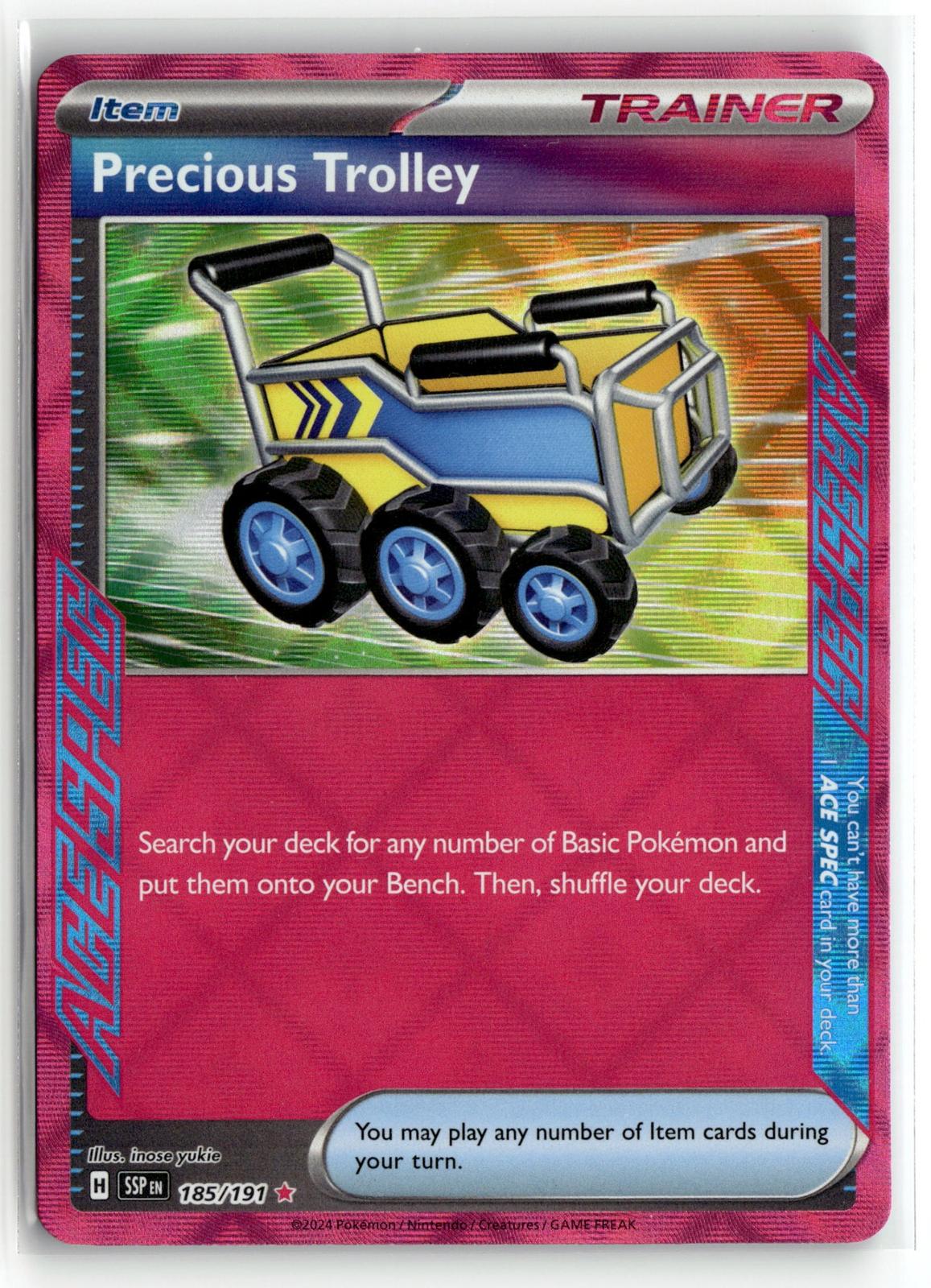Pokemon tcg SV08: Surging Sparks #185/191 Precious Trolley