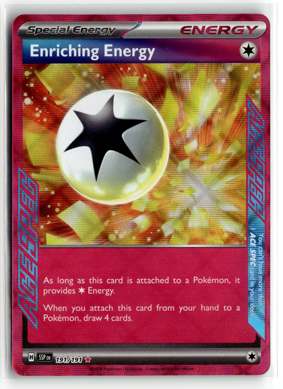 Pokemon tcg SV08: Surging Sparks #191/191 Enriching Energy