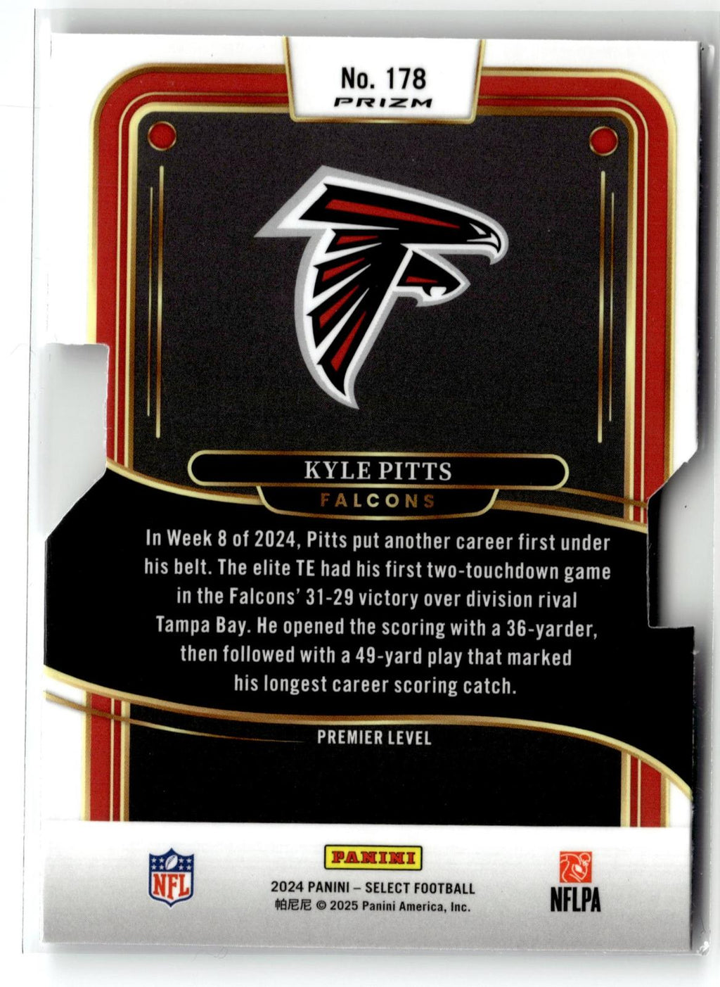 2024 Panini Select #178 Kyle Pitts Silver Prizm Die Cut