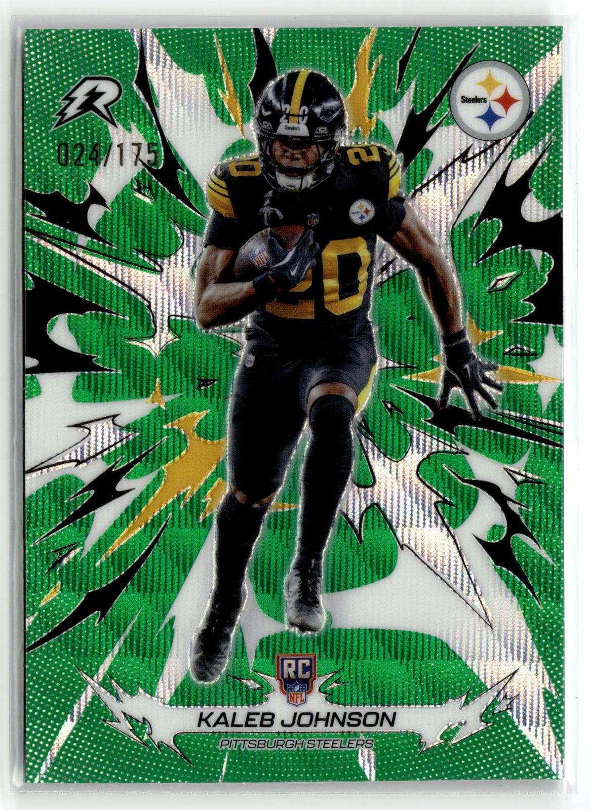 2025 Topps Resurgence #179 Kaleb Johnson Green Surge Refractor #/175