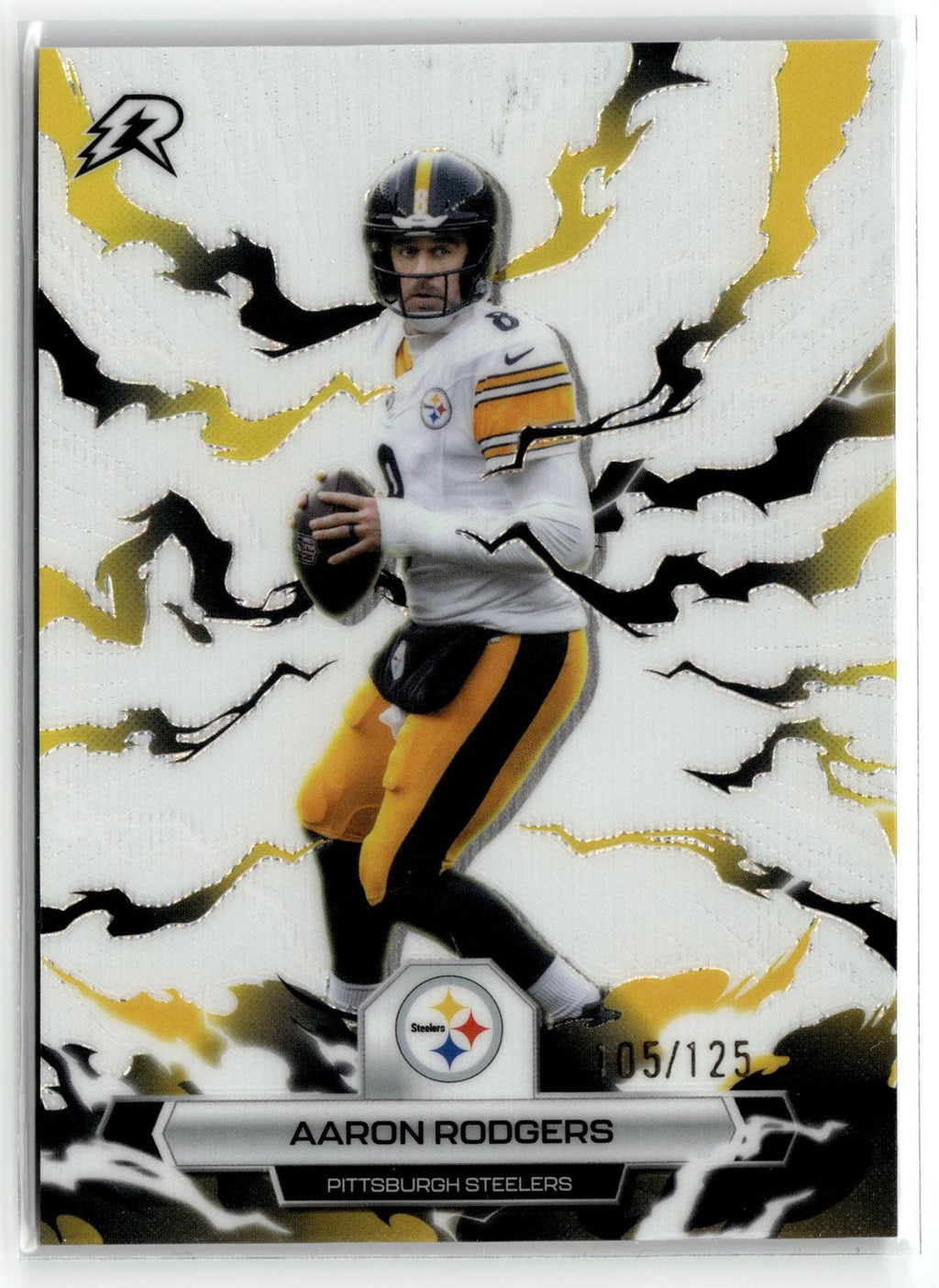 2025 Topps Resurgence #83 Aaron Rodgers White Surge Refractor #/125